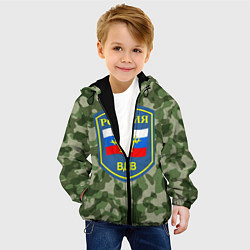 Куртка с капюшоном детская ВДВ патч, цвет: 3D-черный — фото 2