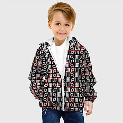 Куртка с капюшоном детская 30 STM: Symbol Pattern, цвет: 3D-белый — фото 2