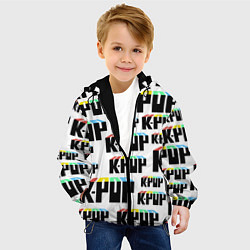 Куртка с капюшоном детская K-pop Pattern, цвет: 3D-черный — фото 2
