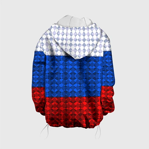 Детская куртка Россия: полигоны / 3D-Белый – фото 2