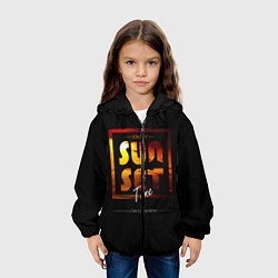Куртка с капюшоном детская Sunset Time, цвет: 3D-черный — фото 2