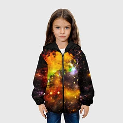 Куртка с капюшоном детская Восхитительный космос, цвет: 3D-черный — фото 2