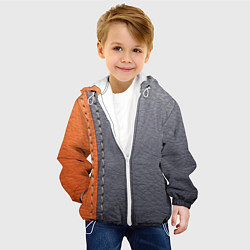 Куртка с капюшоном детская Кожа, цвет: 3D-белый — фото 2