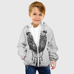 Куртка с капюшоном детская Bear Dreamcatcher, цвет: 3D-белый — фото 2