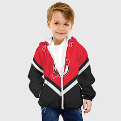 Куртка с капюшоном детская NHL: New Jersey Devils, цвет: 3D-белый — фото 2