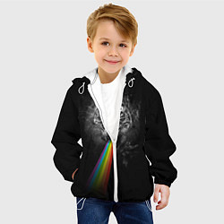 Куртка с капюшоном детская Космический тигр, цвет: 3D-белый — фото 2