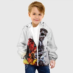 Куртка с капюшоном детская Metal gear solid 2, цвет: 3D-белый — фото 2