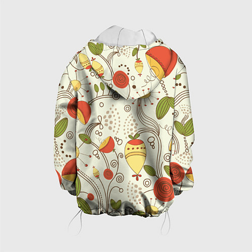 Детская куртка Поляна цветов / 3D-Белый – фото 2