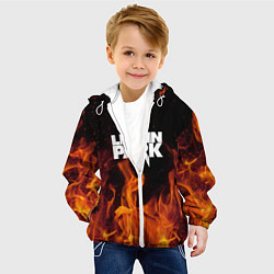 Куртка с капюшоном детская Linkin Park: Hell Flame, цвет: 3D-белый — фото 2