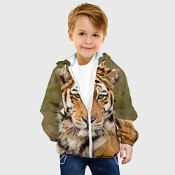 Куртка с капюшоном детская Милый тигр, цвет: 3D-белый — фото 2