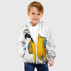 Куртка с капюшоном детская Попугай ара, цвет: 3D-белый — фото 2