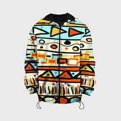Куртка с капюшоном детская Узор Африки, цвет: 3D-черный