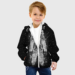 Куртка с капюшоном детская Музыкальный космонавт, цвет: 3D-белый — фото 2