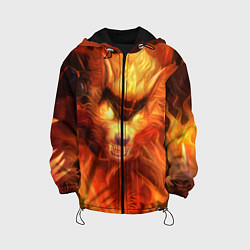 Куртка с капюшоном детская Fire Wolf, цвет: 3D-черный