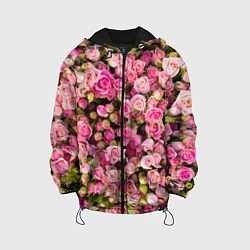 Куртка с капюшоном детская Розовый рай, цвет: 3D-черный