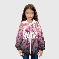 Куртка с капюшоном детская Hype Flowers, цвет: 3D-белый — фото 2