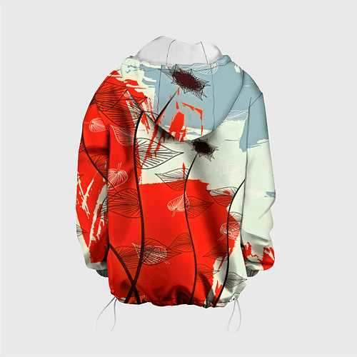 Детская куртка Осенний pattern / 3D-Белый – фото 2