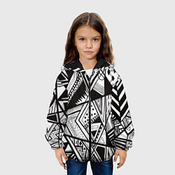 Куртка с капюшоном детская Black and white, цвет: 3D-черный — фото 2