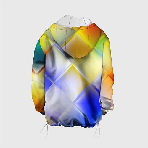 Детская куртка Colorful squares / 3D-Белый – фото 2