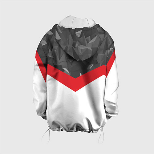 Детская куртка Man United FC: Grey Polygons / 3D-Белый – фото 2