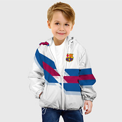 Куртка с капюшоном детская FC Barcelona, цвет: 3D-белый — фото 2