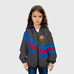 Куртка с капюшоном детская Barcelona FC: Dark style, цвет: 3D-черный — фото 2