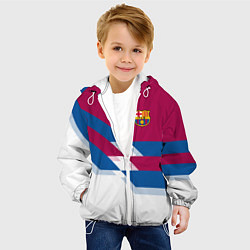 Куртка с капюшоном детская Barcelona FC: White style, цвет: 3D-белый — фото 2