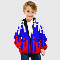Куртка с капюшоном детская Русский триколор, цвет: 3D-черный — фото 2