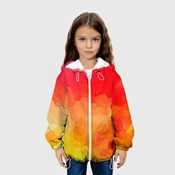 Куртка с капюшоном детская Яркая абстракция, цвет: 3D-белый — фото 2