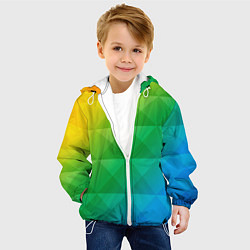 Куртка с капюшоном детская Colored wall, цвет: 3D-белый — фото 2