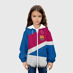 Куртка с капюшоном детская FC Barcelona: Sport Geometry, цвет: 3D-белый — фото 2