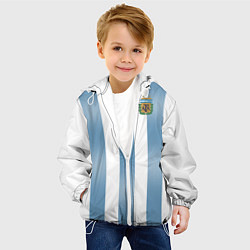 Куртка с капюшоном детская Сборная Аргентины: ЧМ-2018, цвет: 3D-белый — фото 2