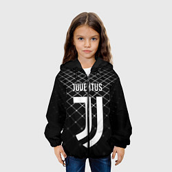 Куртка с капюшоном детская FC Juventus: Black Lines, цвет: 3D-черный — фото 2