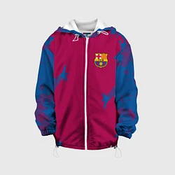 Куртка с капюшоном детская FC Barcelona: Purple Original, цвет: 3D-белый