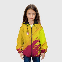 Куртка с капюшоном детская FC Monaco: Yellow 2018, цвет: 3D-черный — фото 2