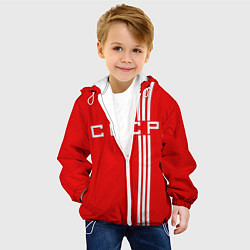 Куртка с капюшоном детская Cборная СССР, цвет: 3D-белый — фото 2