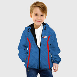 Куртка с капюшоном детская BMW M: Blue Carbon, цвет: 3D-черный — фото 2