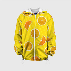 Куртка с капюшоном детская Апельсиновое настроение, цвет: 3D-белый