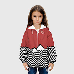 Куртка с капюшоном детская Горы Твин Пикс, цвет: 3D-белый — фото 2