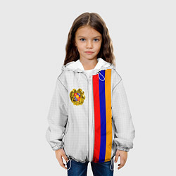 Куртка с капюшоном детская I Love Armenia, цвет: 3D-белый — фото 2