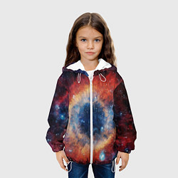 Куртка с капюшоном детская Взрыв к космосе, цвет: 3D-белый — фото 2