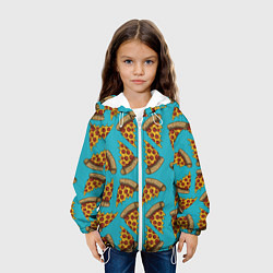 Куртка с капюшоном детская Любитель пепперони, цвет: 3D-белый — фото 2