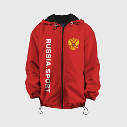 Куртка с капюшоном детская Russia Sport, цвет: 3D-черный