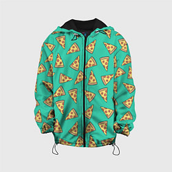 Куртка с капюшоном детская Стиль пиццы, цвет: 3D-черный