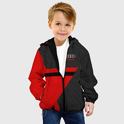 Куртка с капюшоном детская Audi: Carbon Star, цвет: 3D-черный — фото 2