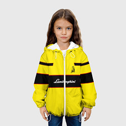 Куртка с капюшоном детская Lamborghini Style, цвет: 3D-белый — фото 2