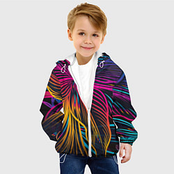 Куртка с капюшоном детская Floral Design, цвет: 3D-белый — фото 2