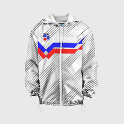 Куртка с капюшоном детская Российский футбол, цвет: 3D-белый