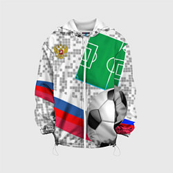 Куртка с капюшоном детская Русский футбол, цвет: 3D-белый