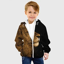 Куртка с капюшоном детская Песчаный лев, цвет: 3D-белый — фото 2